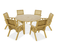 Thumbnail for Table ronde Margot 156 cm plus 6 chaises Elli